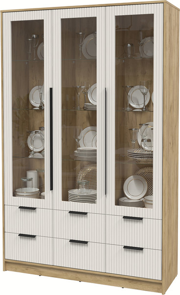 Шкаф с витриной Интерлиния Концепт Лайн КТ-ШВ3