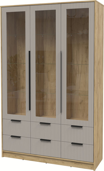 Шкаф с витриной Интерлиния Концепт Лайн КТ-ШВ3 - фото