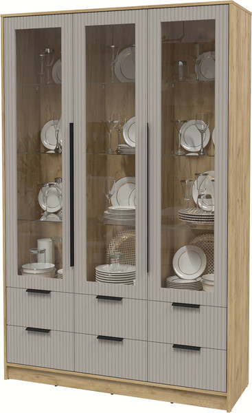 Шкаф с витриной Интерлиния Концепт Лайн КТ-ШВ3