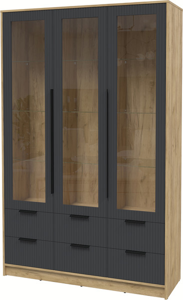 Шкаф с витриной Интерлиния Концепт Лайн КТ-ШВ3 - фото