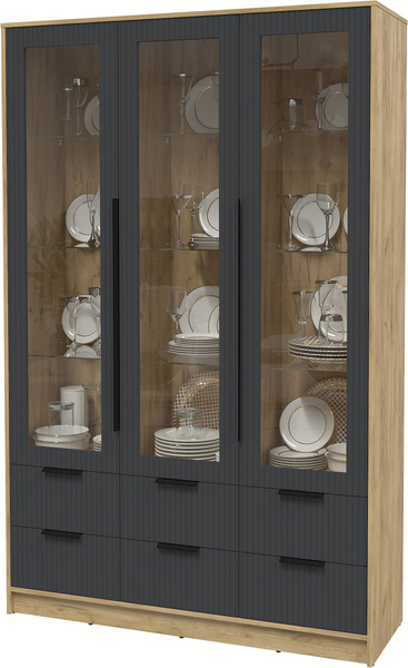 Шкаф с витриной Интерлиния Концепт Лайн КТ-ШВ3