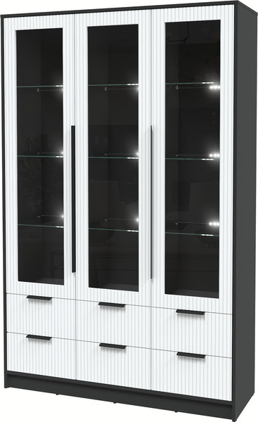 Шкаф с витриной Интерлиния Концепт Лайн КТ-ШВ3 с подсветкой - фото