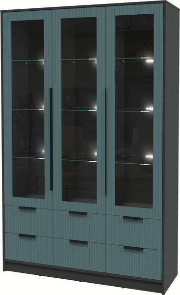 Шкаф с витриной Интерлиния Концепт Лайн КТ-ШВ3 с подсветкой - фото