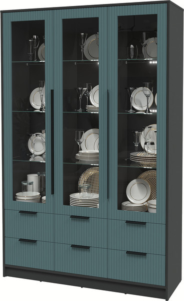 Шкаф с витриной Интерлиния Концепт Лайн КТ-ШВ3 с подсветкой