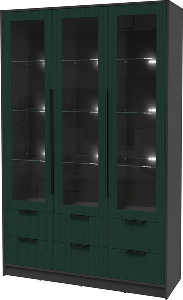 Шкаф с витриной Интерлиния Концепт Лайн КТ-ШВ3 с подсветкой - фото