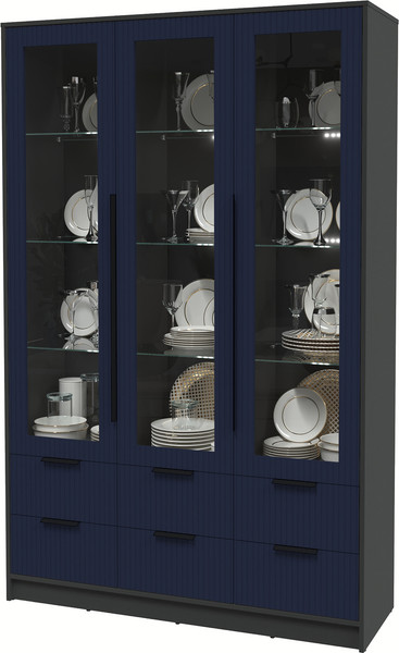 Шкаф с витриной Интерлиния Концепт Лайн КТ-ШВ3 с подсветкой