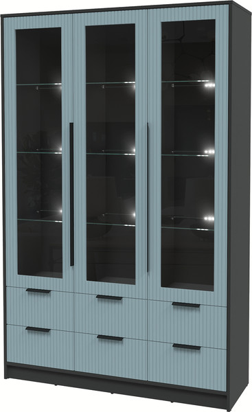 Шкаф с витриной Интерлиния Концепт Лайн КТ-ШВ3 с подсветкой - фото