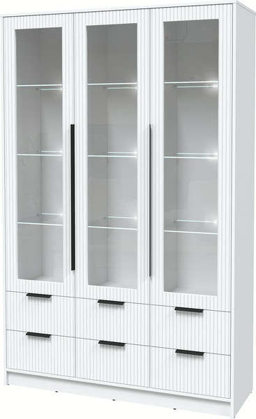 Шкаф с витриной Интерлиния Концепт Лайн КТ-ШВ3 с подсветкой - фото