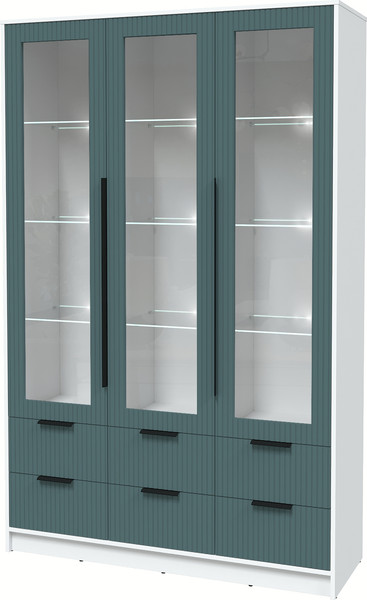 Шкаф с витриной Интерлиния Концепт Лайн КТ-ШВ3 с подсветкой - фото