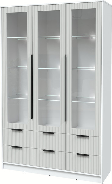 Шкаф с витриной Интерлиния Концепт Лайн КТ-ШВ3 с подсветкой - фото