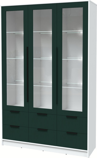 Шкаф с витриной Интерлиния Концепт Лайн КТ-ШВ3 с подсветкой - фото