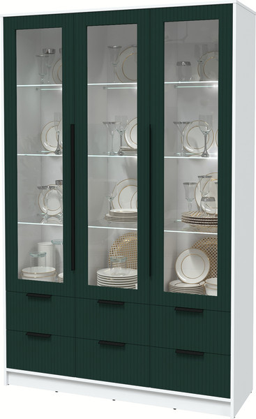 Шкаф с витриной Интерлиния Концепт Лайн КТ-ШВ3 с подсветкой