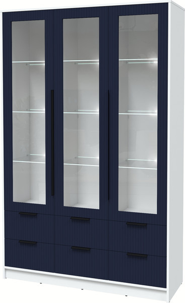 Шкаф с витриной Интерлиния Концепт Лайн КТ-ШВ3 с подсветкой - фото