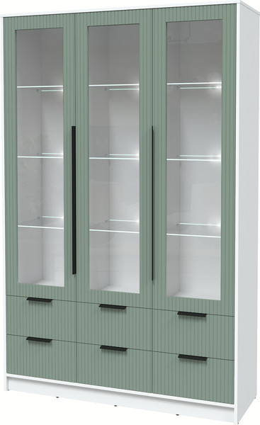 Шкаф с витриной Интерлиния Концепт Лайн КТ-ШВ3 с подсветкой - фото