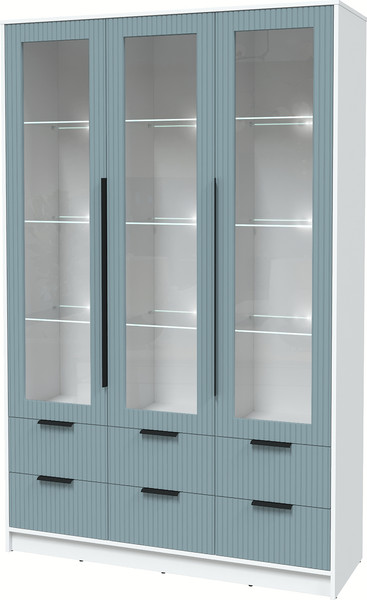 Шкаф с витриной Интерлиния Концепт Лайн КТ-ШВ3 с подсветкой - фото