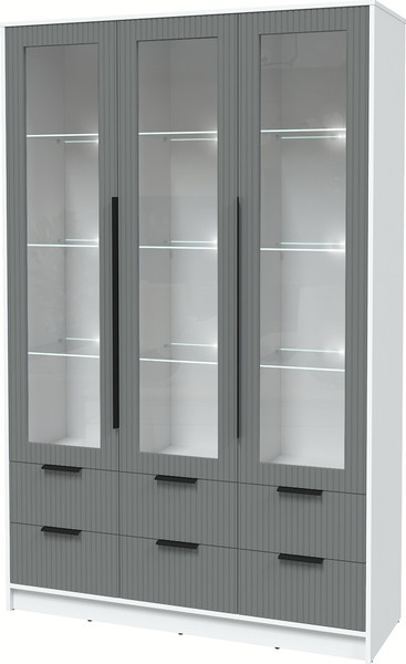 Шкаф с витриной Интерлиния Концепт Лайн КТ-ШВ3 с подсветкой - фото