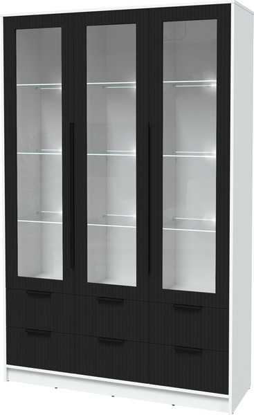 Шкаф с витриной Интерлиния Концепт Лайн КТ-ШВ3 с подсветкой - фото