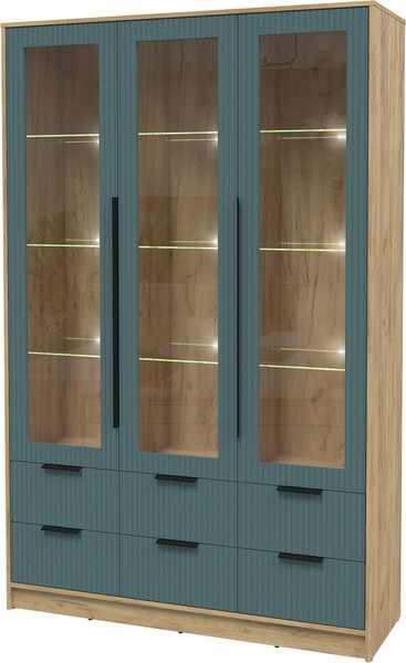 Шкаф с витриной Интерлиния Концепт Лайн КТ-ШВ3 с подсветкой - фото