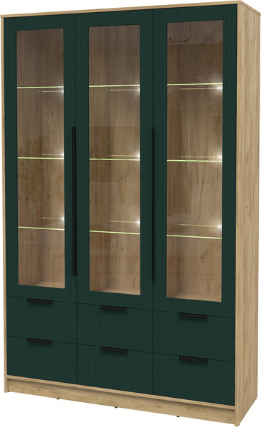 Шкаф с витриной Интерлиния Концепт Лайн КТ-ШВ3 с подсветкой - фото