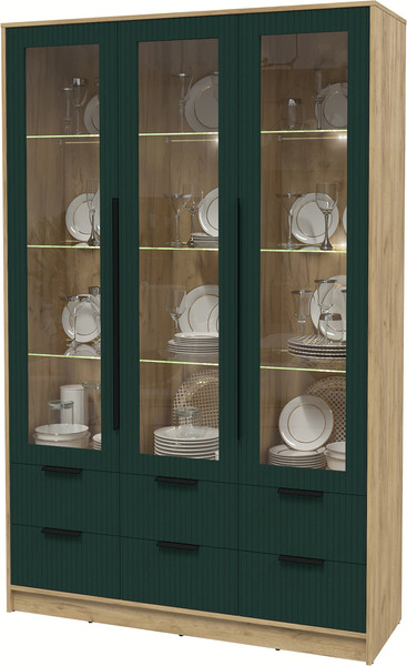 Шкаф с витриной Интерлиния Концепт Лайн КТ-ШВ3 с подсветкой