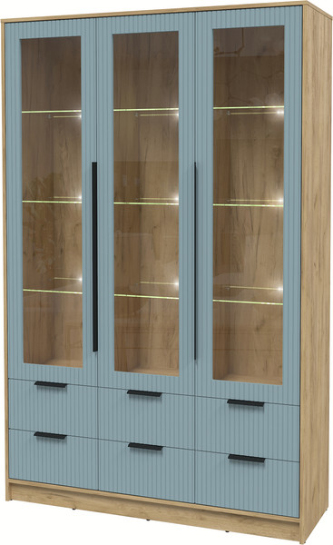 Шкаф с витриной Интерлиния Концепт Лайн КТ-ШВ3 с подсветкой - фото