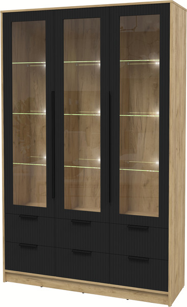 Шкаф с витриной Интерлиния Концепт Лайн КТ-ШВ3 с подсветкой - фото