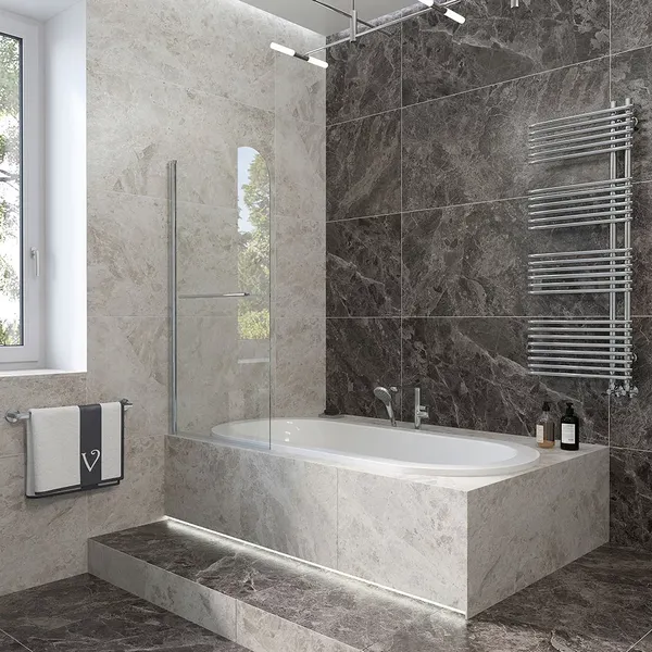 Стеклянная шторка для ванны Veconi 70x150 / PL79-70-01-C4 - фото