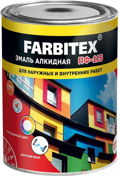 Эмаль Farbitex ПФ-115 - фото
