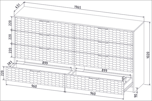 Комод Интерлиния Концепт Зодиак КТ-К197
