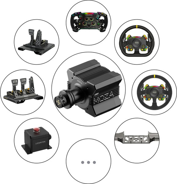 База для игрового руля MOZA R9 V3 Direct Drive Wheelbase RS080 / MZ59