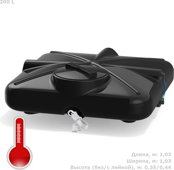 Бак для дачного душа Polimer-Group Роса DRS200S112 (200л)