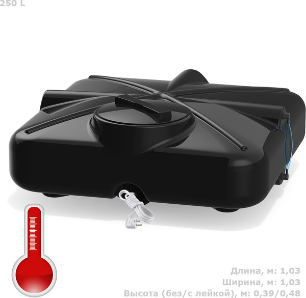 Бак для дачного душа Polimer-Group Роса DRS250S112