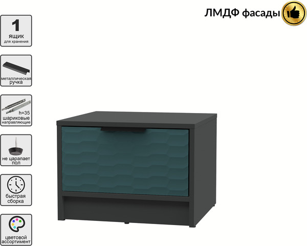 Прикроватная тумба Интерлиния Концепт Зодиак КТ-ТК1-35