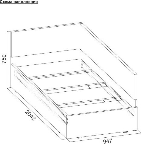 Кровать-тахта Mio Tesoro Bris КР 3 90x200