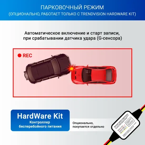 Автомобильный видеорегистратор TrendVision Hybrid Signature Real 4K