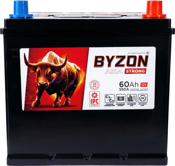 Автомобильный аккумулятор BYZON Strong Asia R+ / BYZ600JS - фото