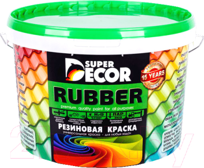 Краска Super Decor Резиновая №01 Ондулин зеленый - фото