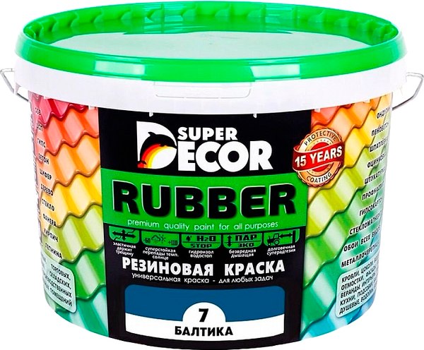 Краска Super Decor Резиновая №07 Балтика - фото