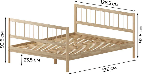 Полуторная кровать Домаклево Лето 120x190+В4+В4