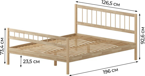 Полуторная кровать Домаклево Лето 120x190+В4+Н4