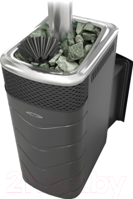 Печь-каменка ТМФ Гейзер XXL 2017 Inox Витра (антрацит, ЗК) - фото