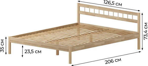 Полуторная кровать Домаклево Лето 120x190+Н4