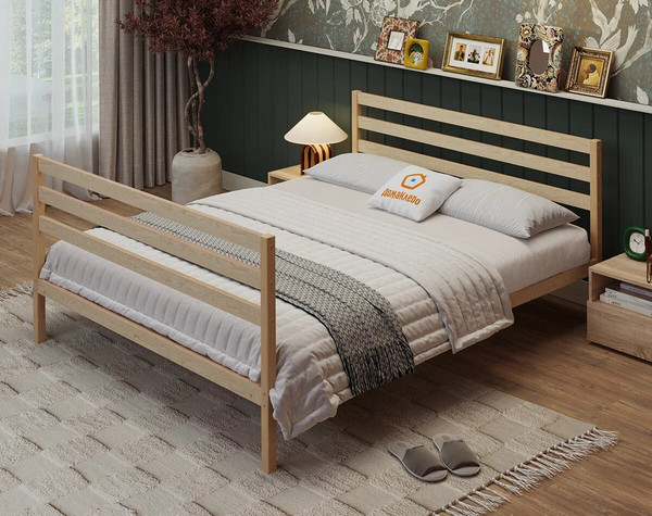 Полуторная кровать Домаклево Акация 120x190+С3+С3