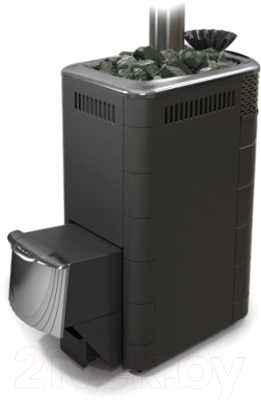 Печь-каменка ТМФ Гейзер XXL 2017 Inox (антрацит, ДН, ЗК) - фото