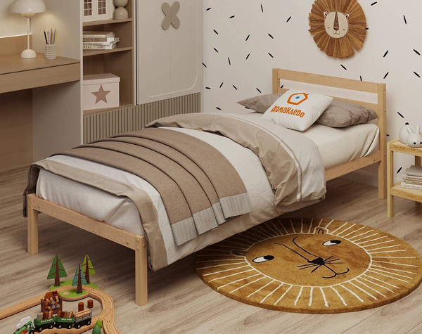 Односпальная кровать Домаклево Акация 80x190+С1+С2