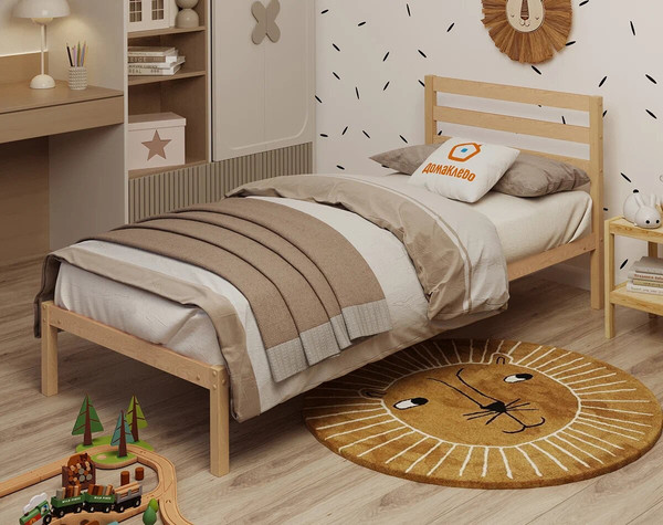 Односпальная кровать Домаклево Акация 80x190+С3+С2