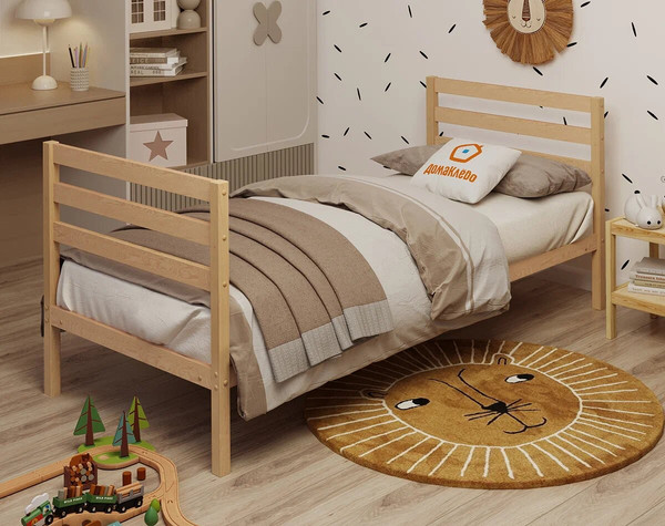 Односпальная кровать Домаклево Акация 80x190+С3+С3