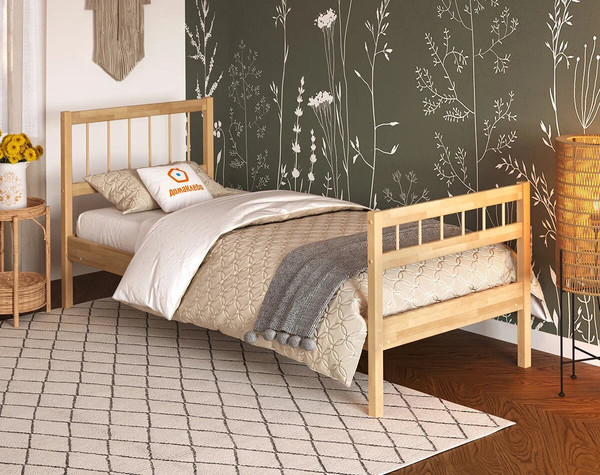 Односпальная кровать Домаклево Лето 90x190+В4+Н4