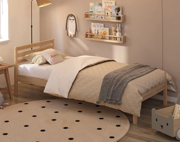 Односпальная кровать Домаклево Лето 90x190+Н2