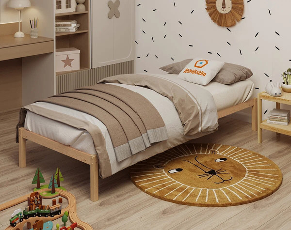 Односпальная кровать Домаклево Акация 90x190+С2+С2